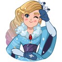 Набор стикеров Снегурочка для Вконтакте