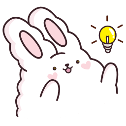 Набор стикеров Кролик Супчик Белый для ВК