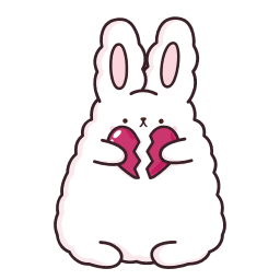 Набор стикеров Кролик Супчик Белый для ВК
